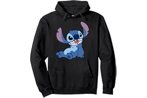 Disney Lilo & Stitch Happy Mood Good Alien Pose Logo Pullover Hoodie