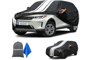 Cowtcver SUV Car Cover Waterproof Breathable Allweather, Outdoor Cover Custom Fit Land Rover Discovery 2004-2024, 10 Layers Full Car Cover Snow Sun Rain UV Dust All Weather Protection With Zip.