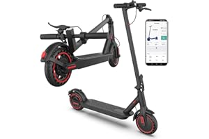 WQSCOOTER-GO Monopattino elettrico Monopattino elettrico pieghevole con velocità massima di 20 km/h e autonomia fino a 30 km, doppio sistema frenante, display LED e impostazioni tramite app