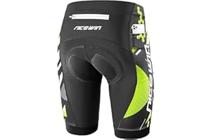 NICEWIN Sports Cuissard de Cyclisme pour Homme Vélo Shorts de 4D Gel Rembourré Séchage Rapid Pantalon VTT Respirant Cycliste
