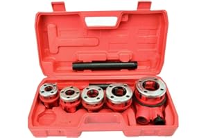 EURONOVITÀ SRL EN-227314 Filiera manuale a cricco 5 pezzi per filettatura tubi con cassetta