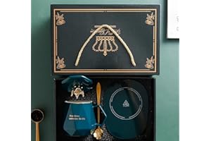 AGRIBO Chauffe-Tasse à café pour Femme, Belle Tasse à café avec Ensemble Chauffant, Chauffe-Boisson pour Le Cacao, Le thé, Le Lait, pour Les Cadeaux d'anniversaire de Bureau, de Bureau et de Maison (Color :