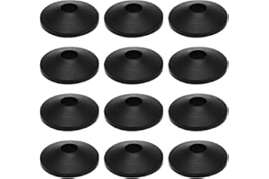 OTOTEC 12 x feste Dichtungen für WC-Sitz, rutschfeste schwarze Gummi-Unterlegscheiben