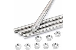 OWDFF Barra Filettata m5 x 100mm Asta Filettata in Acciaio Inox 410 4stk Asta Completamente Filettata Argento Barre Filettate para Veículos de Construção(M5*100)