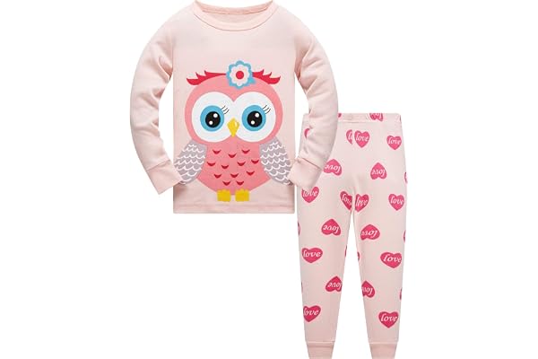 Colobe Fille Ensembles de Pyjama Licorne Sirène Enfants Coton Mignonne Longues Rose Noël 2 Pièces Vêtements de Nuit 1-12 Ans