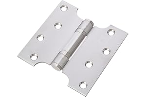 BINOA Satin Stainless Steel Button Tipped Parliament Hinges 4 x 2 x 4"