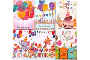 SHARPDRILL 6 Stücke DIY Geburtstag Diamond Painting Set Weihnachten Karten Malerei Geschenkkarte Handgefertigte Grußkarten Strass Handwerk Grußkarte Für Geburtstag Festival