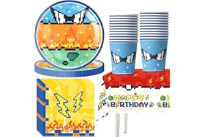QWEPU Forniture Posate Feste,Compleanno for Kit Party Festa in Tavola,Set Posate Feste a Tema,Stoviglie Feste Compleanno,Piatto Tovagliolo Tazza Tovaglia Forniture per Feste (61PCS 20Ospiti)