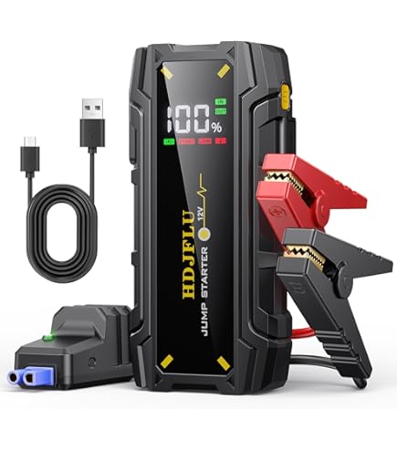 NEXPOW Superveilige 12 V starthulp, powerbank, 2500 A