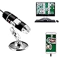 Microscopio Digitale USB Endoscopio 50x-500x Con LED - Lente Di Ingrandimento 0.3MP Per PC