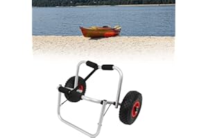 Joparri Chariot de kayak pliable sur roues avec capacité de charge de 70 à 80 kg - Chariot de transport pour les amateurs de canoë et de kayak - Équipé de bandes 3 m