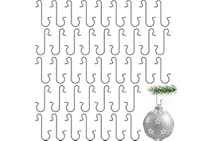 YICELERATE Christmas Ornament Hooks,Weihnachtsbaum Haken,Schwarz - 100 Stück Christbaumschmuck Aufhänger Für Kugeln & Deko,Perfekt Für Weihnachtsbaum, Adventsdekoration & Winterfest - Weihnachtsbaum Zubehör