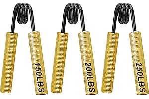 COVVY Paquete de 4/5 fortalecedores de Agarre de Mano (50/100/150/200/250 LBS), Metal Antideslizante, Resistente para la construcción Muscular y recuperación de Lesiones