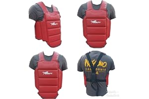 Wolfx Boxing Protector Chest Guard MMA Body Armour Training Kickboxing Sports Red