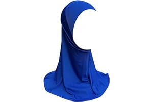 Yaqeen Girls instant headscarf hijab plain al Amira, readymade pull on scarf, ideal for any occassion school/nursery