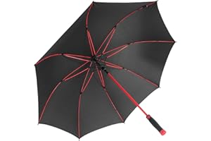 iX-brella XXL Stockschirm Fiberglas Golf Automatik Schwarz