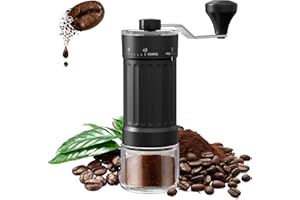 MPLEHDA Ręczny młynek do kawy, zewnętrzny, regulowany ręczny młynek do kawy, regulowany stopień mielenia od grubego do drobnego, ręczny młynek do French Press, dzbanek Moka, aeropress, podróż, kemping