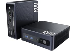 KUU Mini PC, Mini PC desktop N100 CPU LPDDR5 16GB RAM 512GB SSD Mini PC desktop, Windows 11 Pro, desktop con supporto RJ45, WiFi 6, BT5.2, 4K UHD DC DP HDMI Type-C