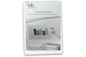 R&B Overheadfolien DIN A3, 100 Mic, für s/w Kopierer und Drucker, stapelverarbeitbar, Direktimport, 100 Stück