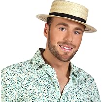 KBO90992 Strohhut 'Lou Bandy' – Klassischer Sombrero In Beige Mit Schwarzem Band