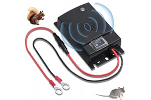 SATHYCHANPY Repellente per Topi Motore Auto- Repellente Martore Auto con Ultrasuoni per Protezione Motori 12V, Funziona con Batteria Veicoli,Dissuasori Parcheggio Auto,Garage