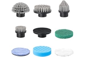 Hoofun Electric Scrubbing Brush Accessories Sets, 9 Replacement Brush Attachments for HOOFUN Spin Scrubber