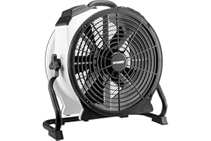 XPower Hochleistungs-Industrie-Hochgeschwindigkeits-Luftbeweger für den ganzen Raum, Luftzirkulator, Mehrzweck-Bodenventilator mit variabler Geschwindigkeit (Weiß, FC-420 2400CFM)