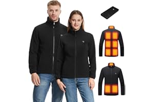 Gnkdfon Heizweste Beheizbare Weste Fleece Beheizbare Jacke für Herren Damen mit 10000mAh Akku,3 Temperaturregler 9 Heizzone,Elektrische Heizjacke Beheizte Weste für Outdoor Wintersport Skifahren