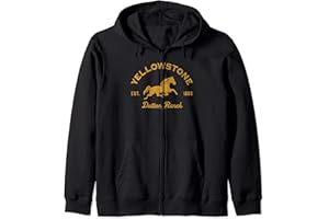 Y YELLOWSTONE Yellowstone Dutton Ranch Est. 1886 Running Horse Logo Sweat à Capuche