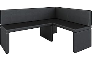 FURNISTAR Eckbank Akiko Corner Bench - Eckbankgruppe für Ihrem Esszimmer, Küche modern, Sitzecke, Essecke. Perfekt für Küche, Büro und Rezeption. Solide und Starke Verarbeitung. (Soft 11, 196x142cm rechts)