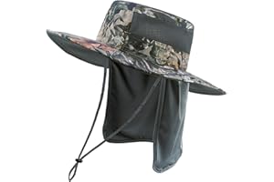 Bassdash Chapeau de Protection Solaire Boonie UPF 50+ pour la Pêche