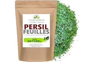 P&E Persil Entier 100% Naturel en Feuilles séchées pour Cuisine, Infusion et tisane - Sachet Fraîcheur Kraft Refermable (100g)