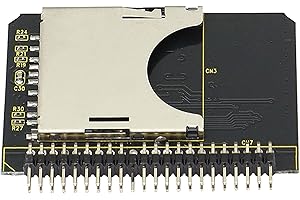 GINTOOYUN SD-Karte auf 6,3 cm IDE-Adapter, SD SDHC SDXC MMC Speicherkarte auf IDE 2,5 Zoll 44-poliger Stecker-Adapter-Konverter