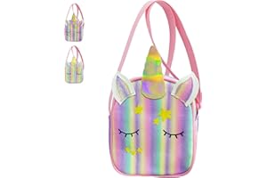 YOUYIKE Bolso Niña, Bolsos Bandolera Infantil Dibujos Animados, Bolso de Mano para Niña con Correa de Hombro Ajustable, Bandolera Infantil, Bolsos Moda para Niñas Día o Viaje