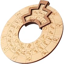 Roue Des Quintes En Bois NERTOEE - Outil D'Apprentissage Musique Pour Guitare - Cercle Des Accords