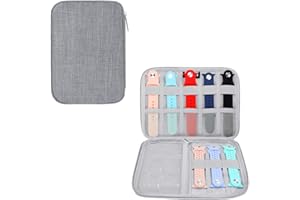Pebipoo Uhrenarmband Aufbewahrungsbox, Watch Band Organizer Tasche, Faltbar Wasserdicht Nylon Uhrenarmbänder Tasche für Uhrenarmbänder Uhren Stifte Ladekabel (Grau)