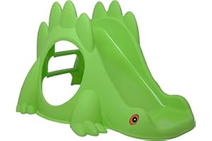 ONDIS24 Scivolo per bambini Dino Drago, verde, circa 115 x 91 x 68 cm