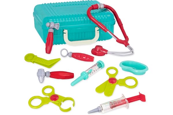 Battat - Trousse de médecin de Luxe - Jeu de Docteur - Jouet d'infirmière pour Enfants - 10 pièces et Mallette de Transport - Jeu d'appel à la Maison pour Tout-Petits - 3 Ans et +