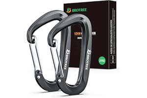 BROTREE Karabinek z karabińczykiem o nośności 1200 kg, karabińczyk z breloczkiem/zakrętką do hamaków, biwakowania, wędrówek, wędkowania itp