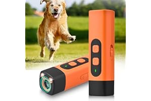 Efymosce Antibell Ultraschall Gerät, Ruhemeister Hund, Handgerät Anti Bell Gerät Hunde mit LED, Hundetrainings Antibell für Hunde für Meisten Hunde im Innen und Außenbereich (B)