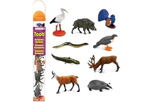 Safari Ltd. Set di 9 figure di giocattoli animali europei | Collezione TOOB | Non tossico e senza BPA | Animali giocattolo | Adatto per bambini dai 3 anni in poi