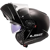 LS2, casco modulare de moto STROBE II matt black, XS