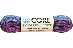 Derby Laces CORE Narrow 6mm Waxed Lace for Figure Skates, Roller Skates, Boots, and Regular Shoes
