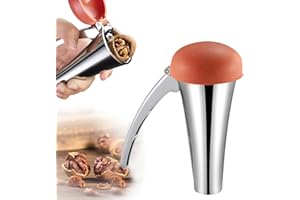 AONAYO Casse Noix,Alliage D'Aluminium Casse Noisette,avec Couvercle Casse Noix sans Effort,AntidéRapant Brou De Noix,Clip,Convient Aux Noix,Amandes,Noisettes Et Pistaches,Noix De Pecan