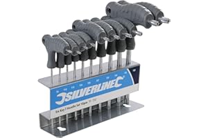 Silverline - Set di chiavi Trx con manico a T 10 p.zi T9 - T50 (328015)