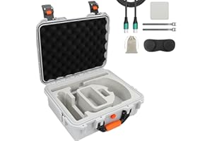 AMAZEAR Apple Vision Pro Hard Case, Perfect for Storing Vision Pro and Battery at Home or Travel, Large Waterproof Apple VR Case, Premium Accessories Kit for Apple Vision Pro, Pessimistic, Modern