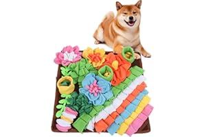 Romon Alfombra Olfativa para Perros – 40x40 cm, Manta Olfativa de Felpa Colorida, Juego Interactivo para Perros, Gatos y Conejos, Antideslizante, Lavable y Plegable, Marrón