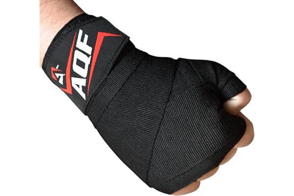AQF Bande Boxe, Bande De Boxe sous Gants, Main Protege Poignet Bandage Boxe 4.5M, Elastique Boxe Hand Wrap, Gant De Boxe Bande De Protection pour MMA, Muay Thai & Kick Boxing