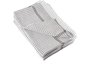 Vogue CC597 Wonderdry Tea Towels, 75% Cotton And 25% Polyester, Black (Pack of 10)