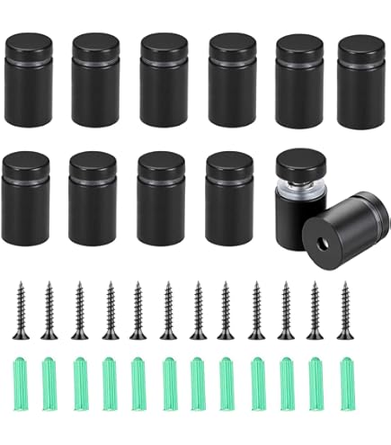 PATIKIL 1 x 1 pollice segno standoff viti, 12 set in acciaio inox PATIKIL 1 x 1 pollice segno standoff viti, 12 set in acciaio inox